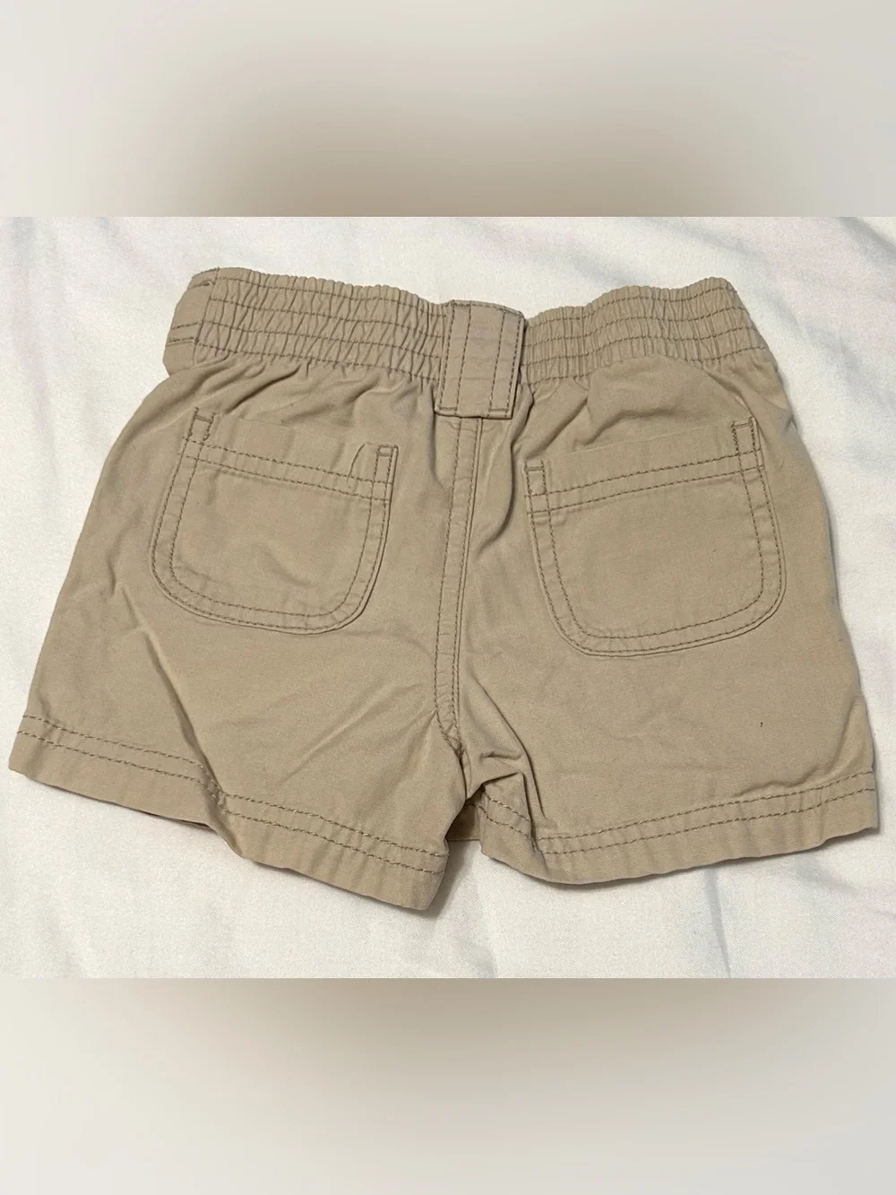 3T (3 years) Light Orange Long-Sleeve Tee with Sunrise Graphic and Khaki Shorts
